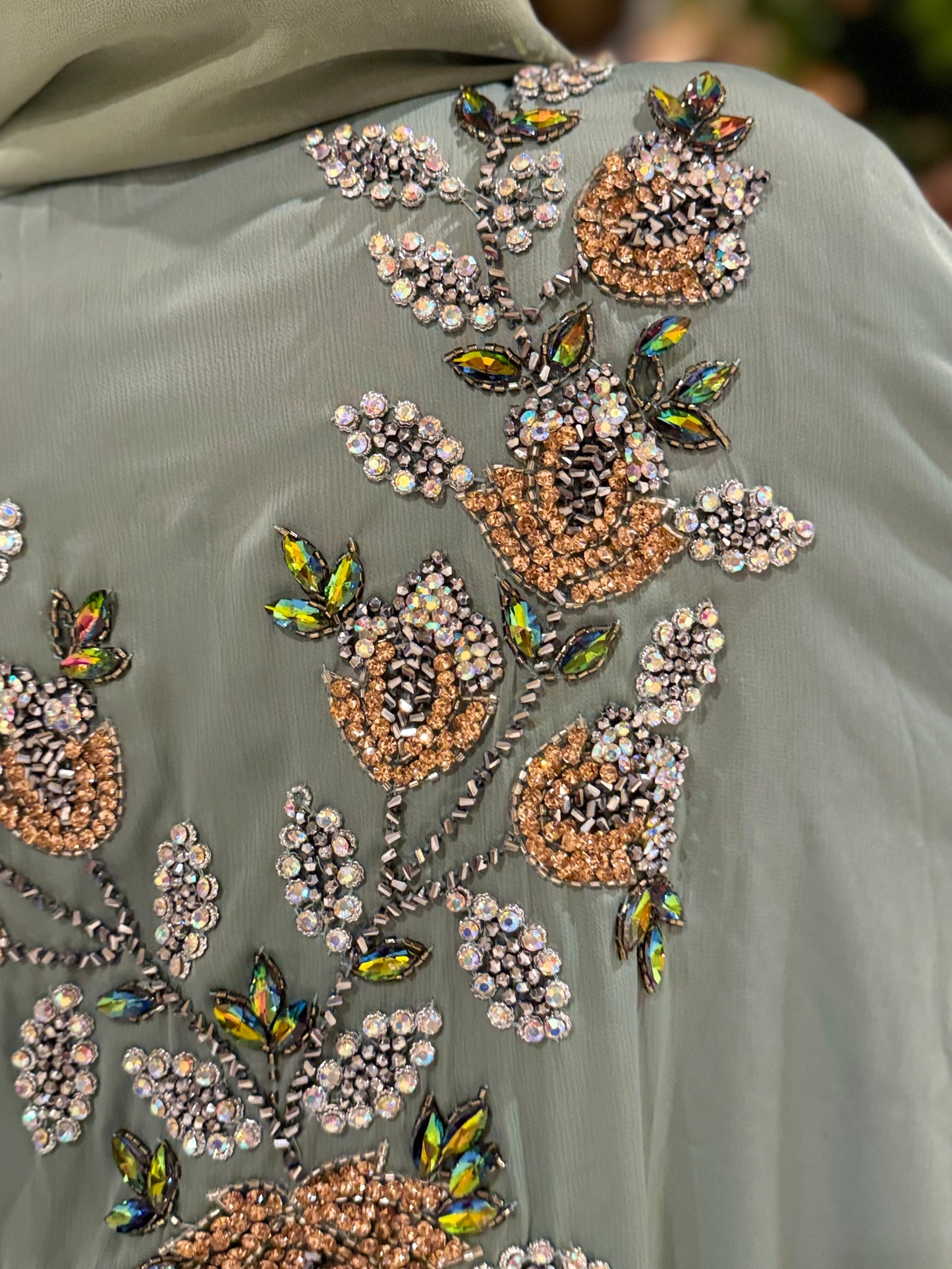 Sage Green Abaya UK | Modest Occasion Outfits | Hishma