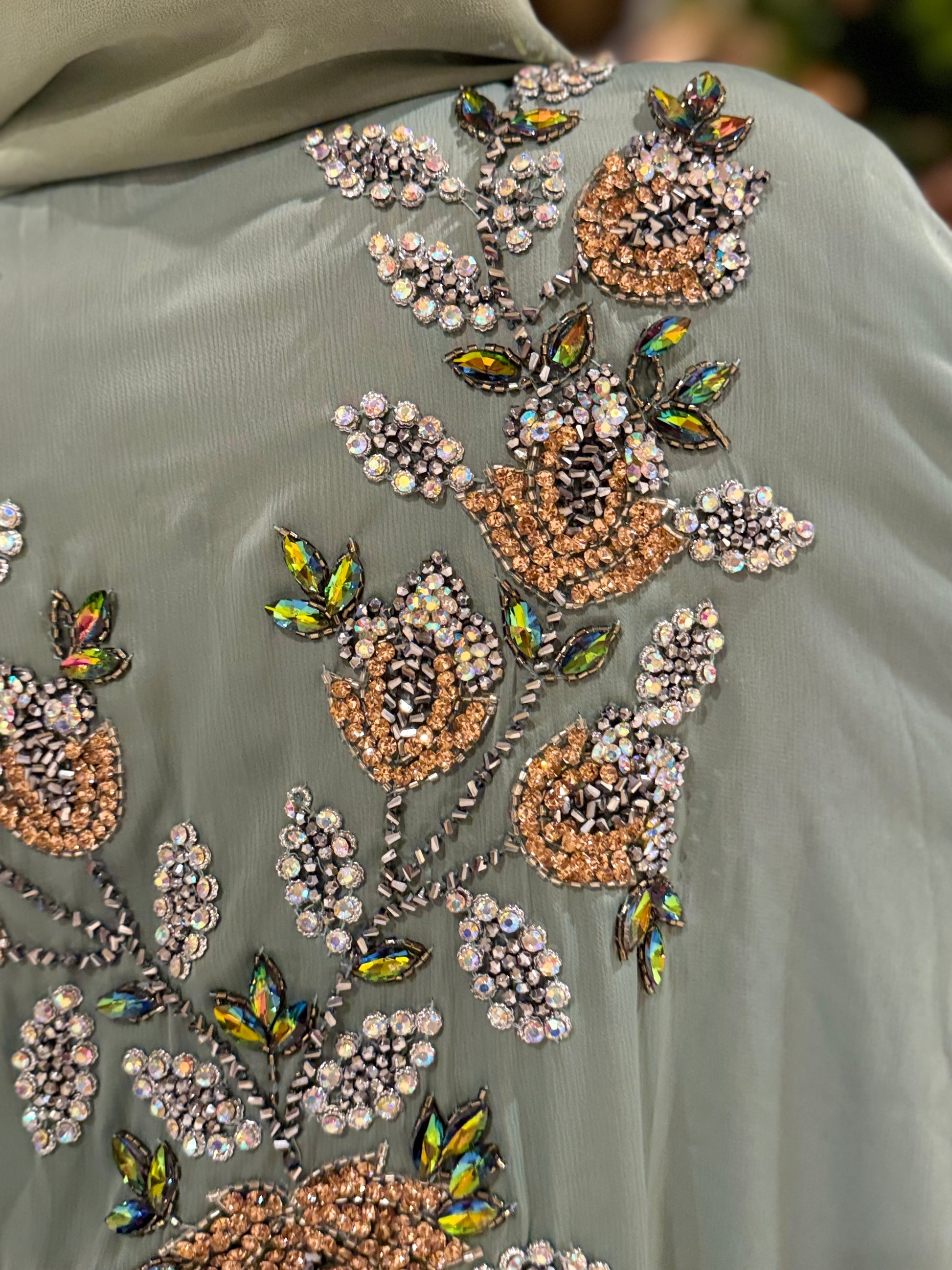 Sage Green Abaya UK | Modest Occasion Outfits | Hishma