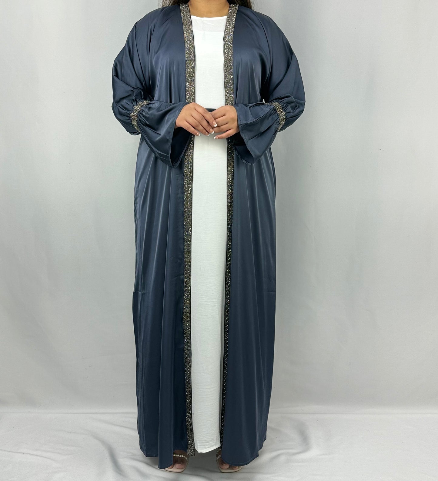 Haifa Slate Grey Abaya | Slate Grey Abaya | Hishma