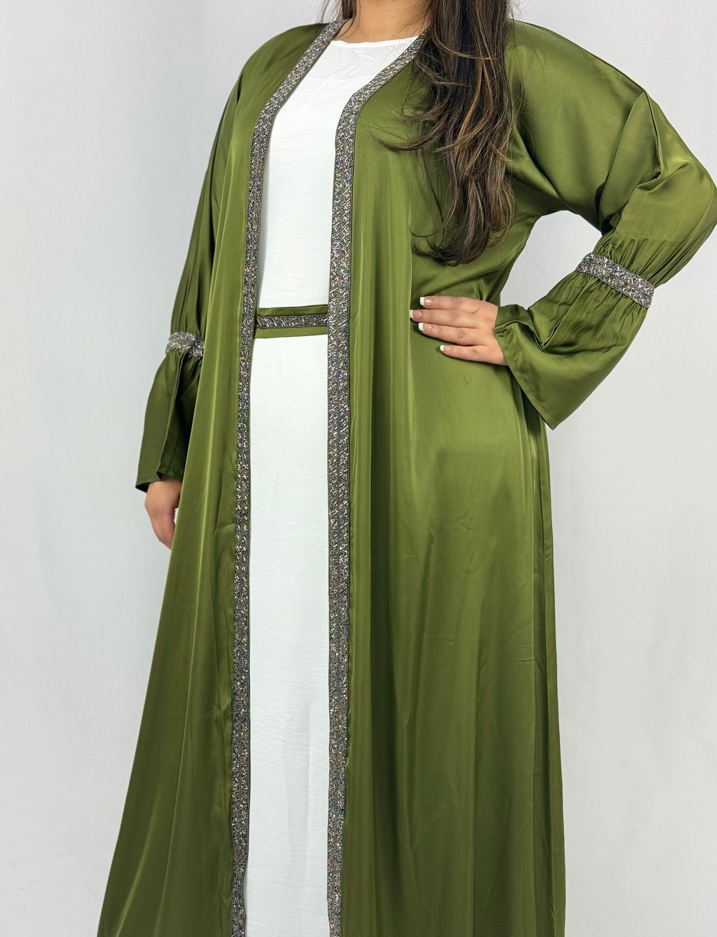 The Haifa Abaya (Khaki Green)