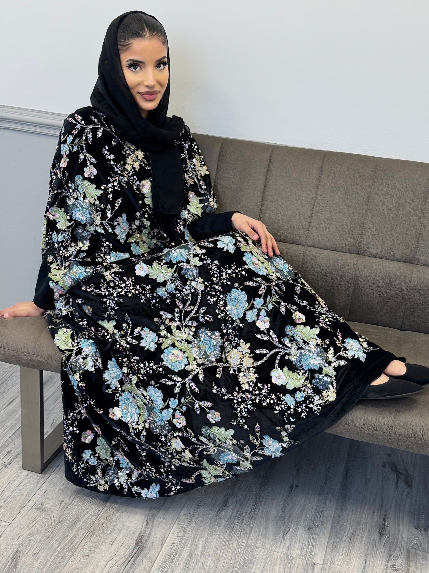 The Asma Abaya (Velvet)