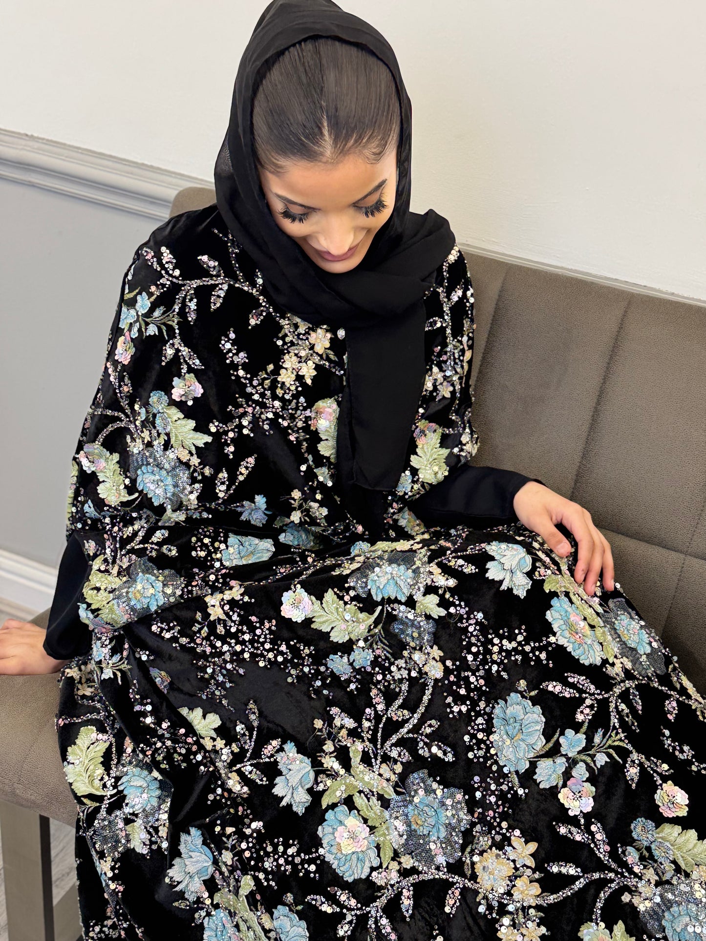 The Asma Abaya (Velvet)