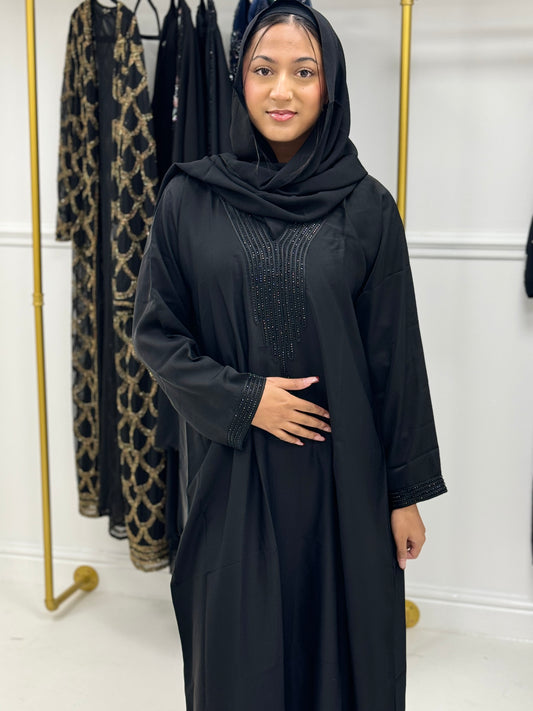 Textured Black Abaya UK | Chic Modest Clothing | Hishma
