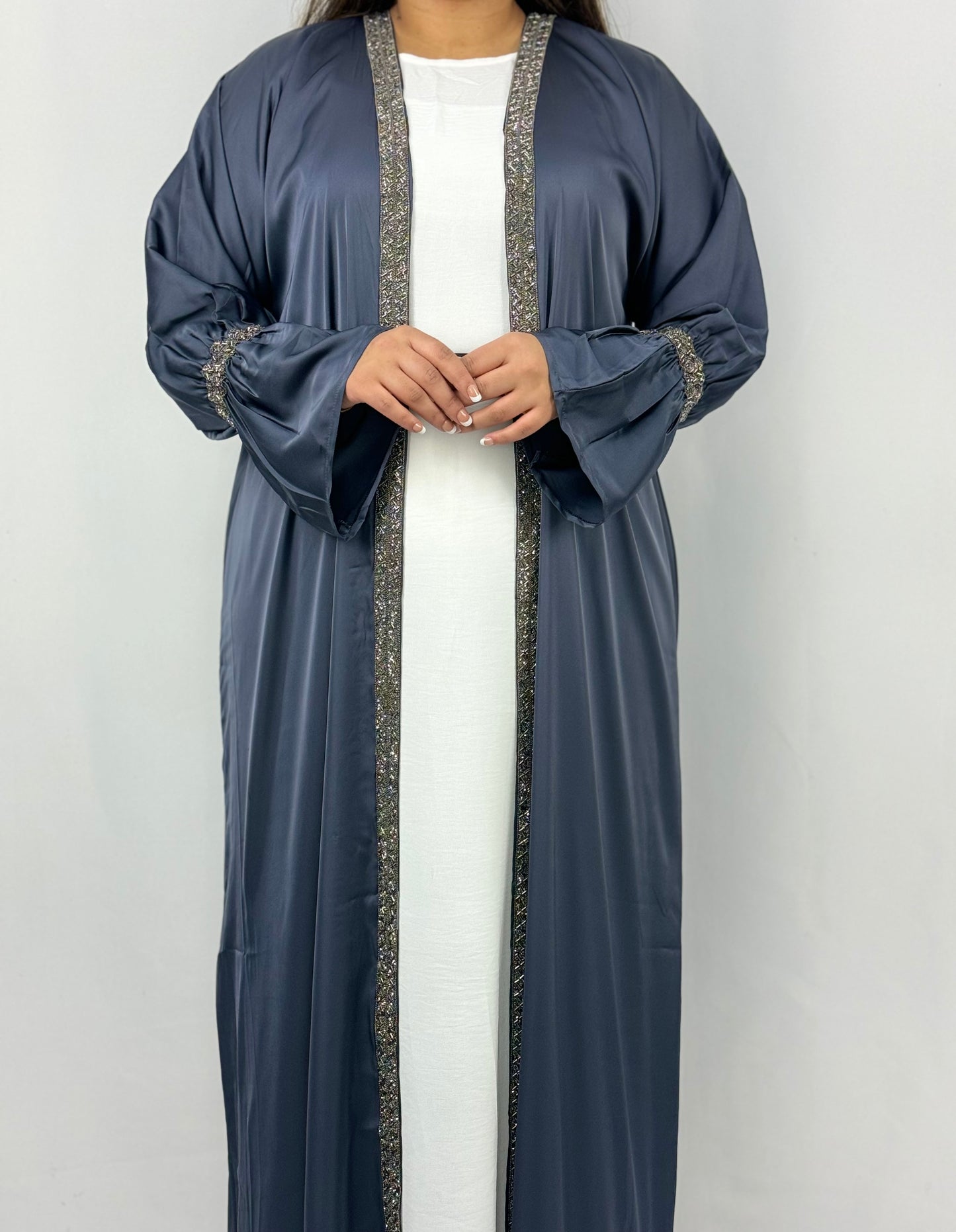 The Haifa Abaya (Slate Grey)