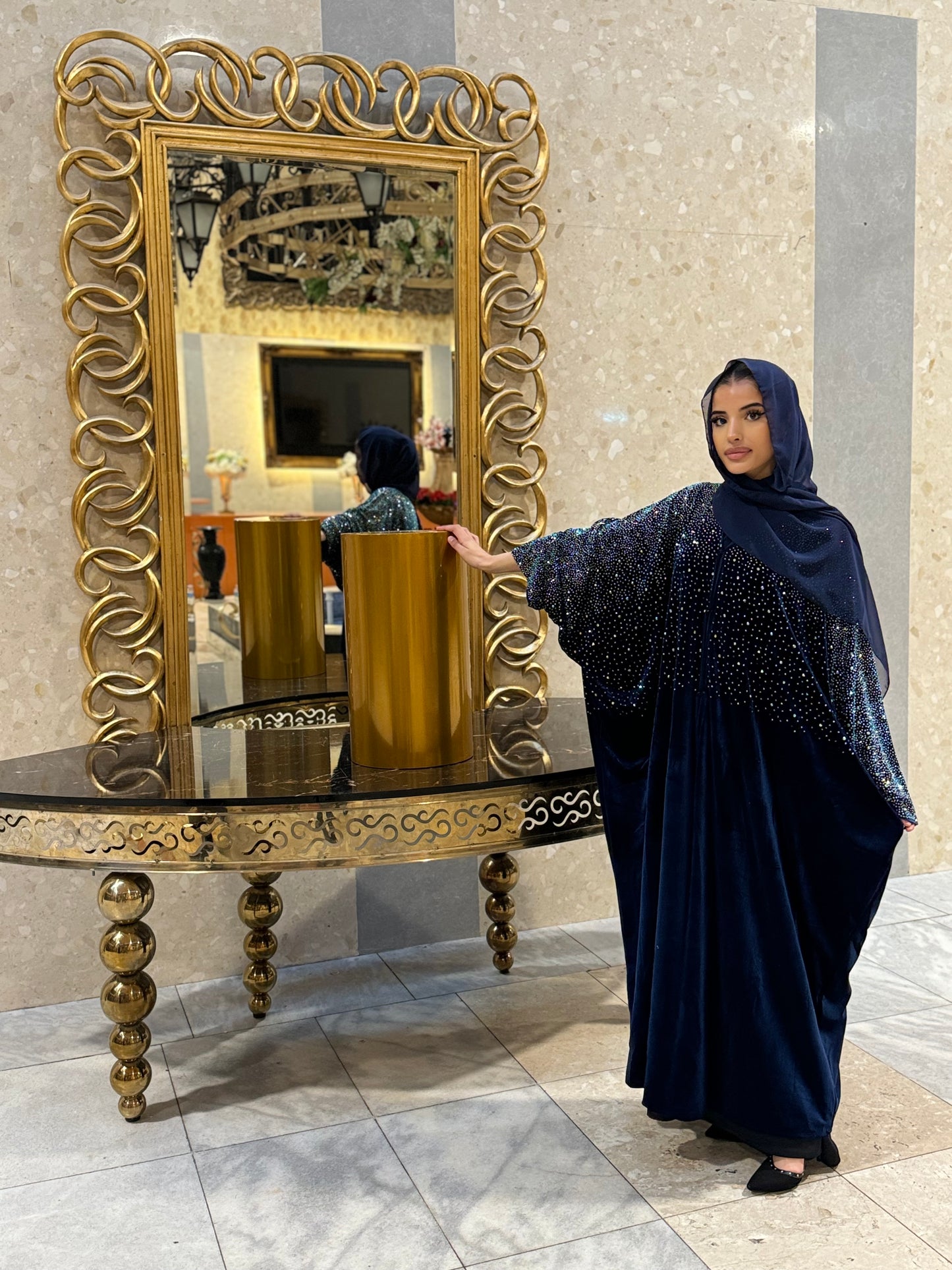The Nora Abaya (Navy Blue)