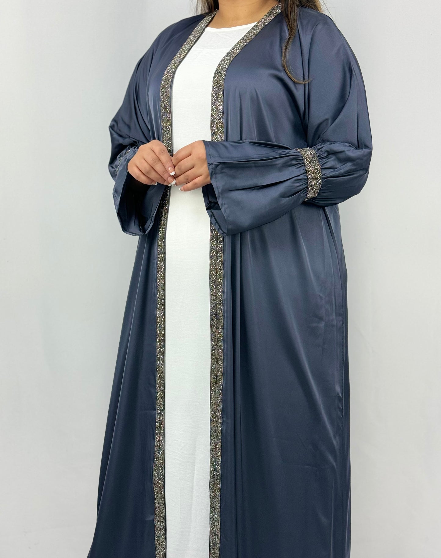 The Haifa Abaya (Slate Grey)