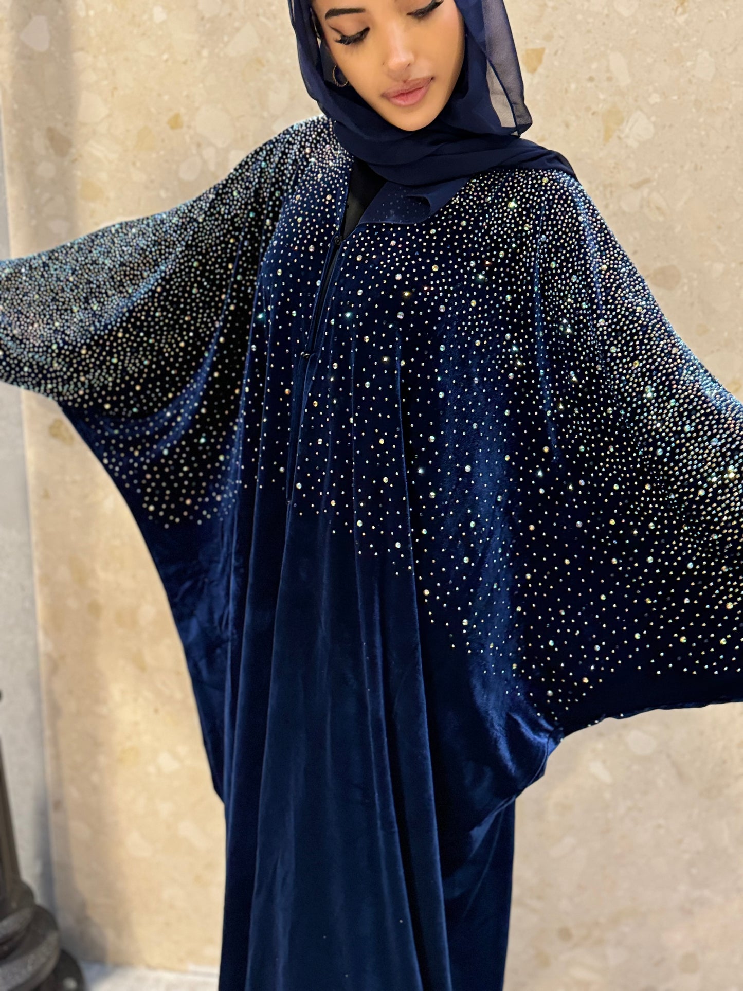 The Nora Abaya (Navy Blue)