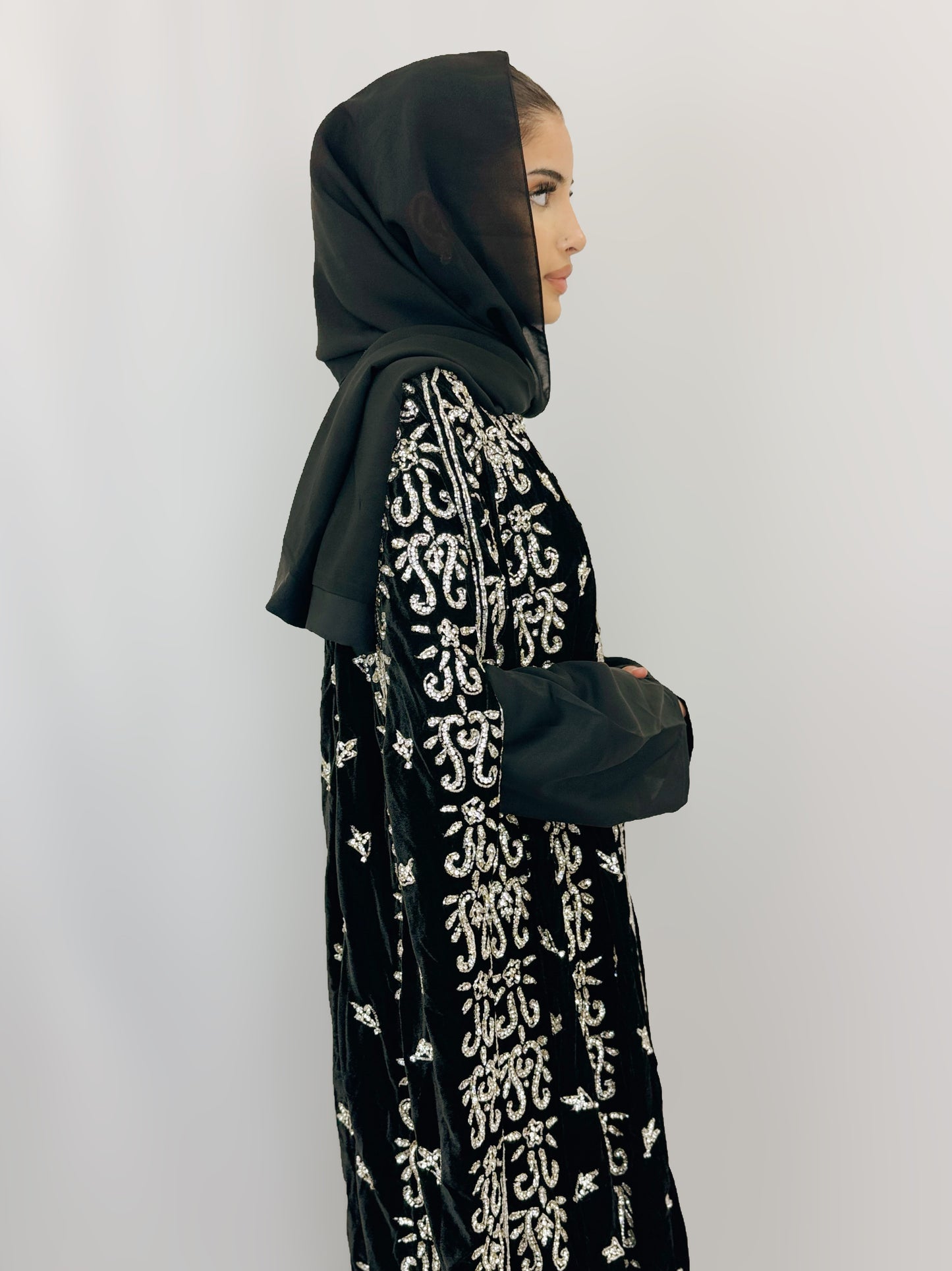 The Sehar Abaya (Silver)