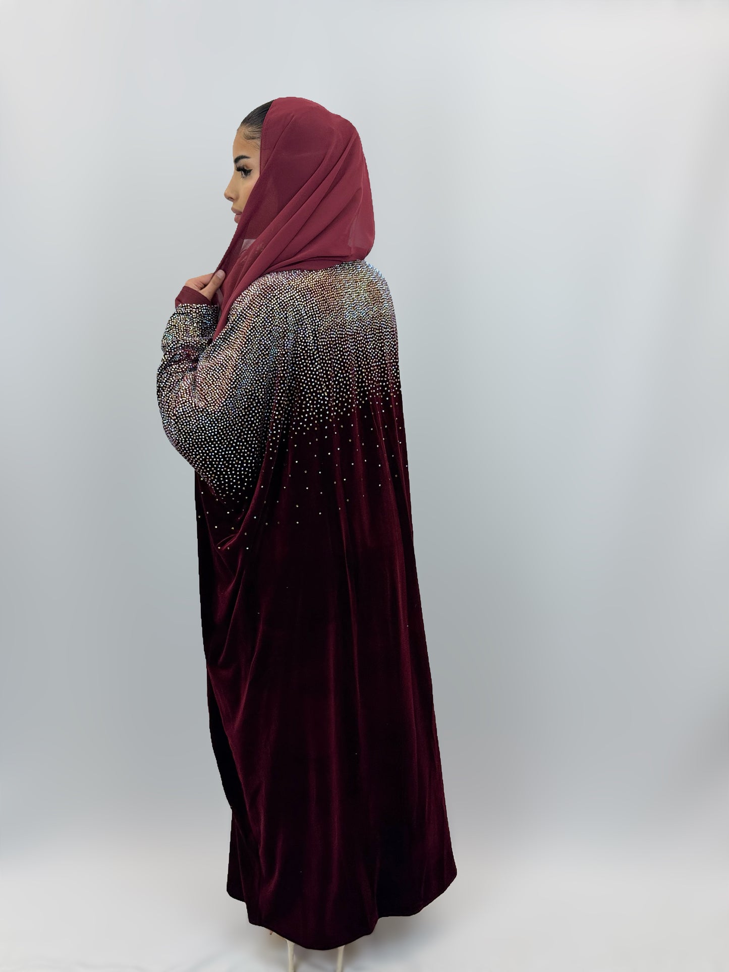 The Nora Abaya Maroon