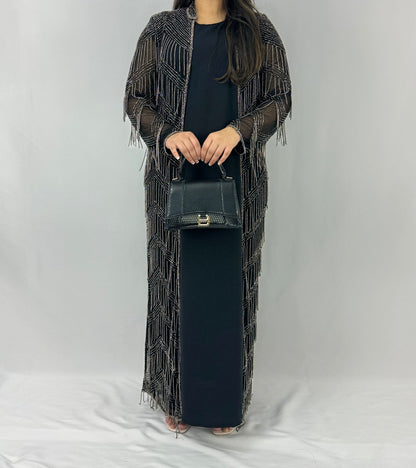 The Wajiha Abaya (black/silver)