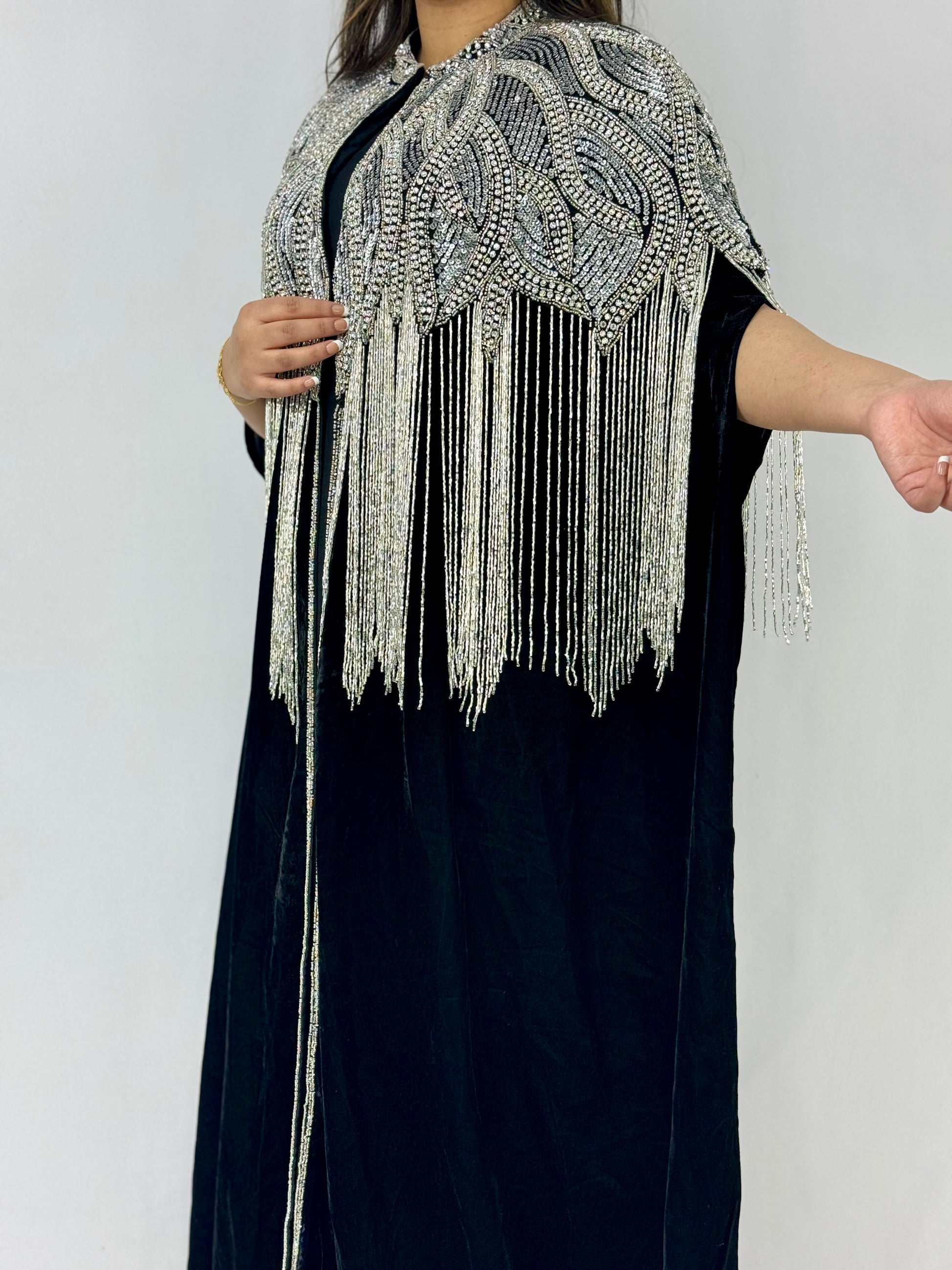 Aakifah Silver Abaya | Silver Aakifah Abaya | Hishma