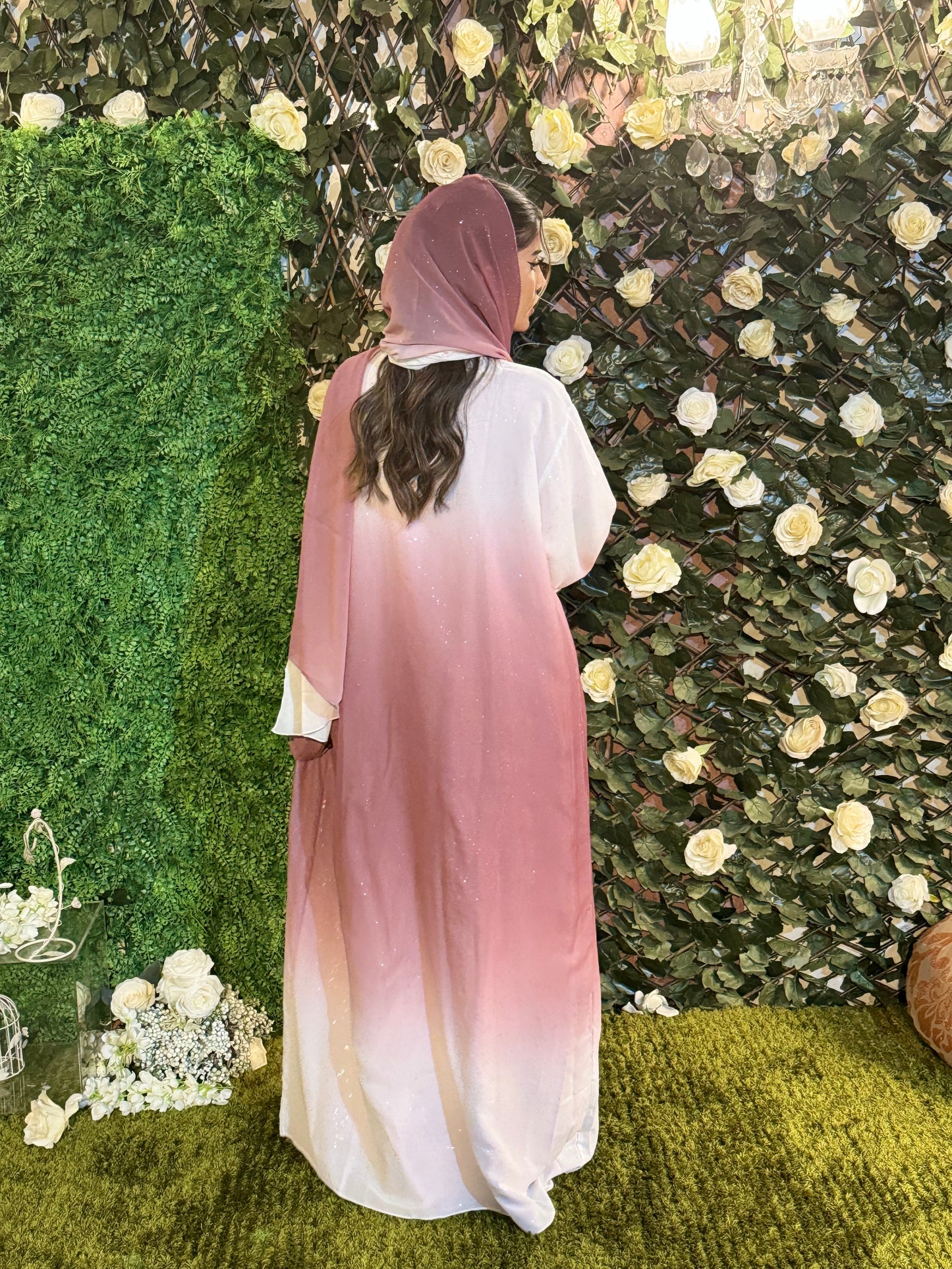 The Kainat Abaya (ombré mauve pink)