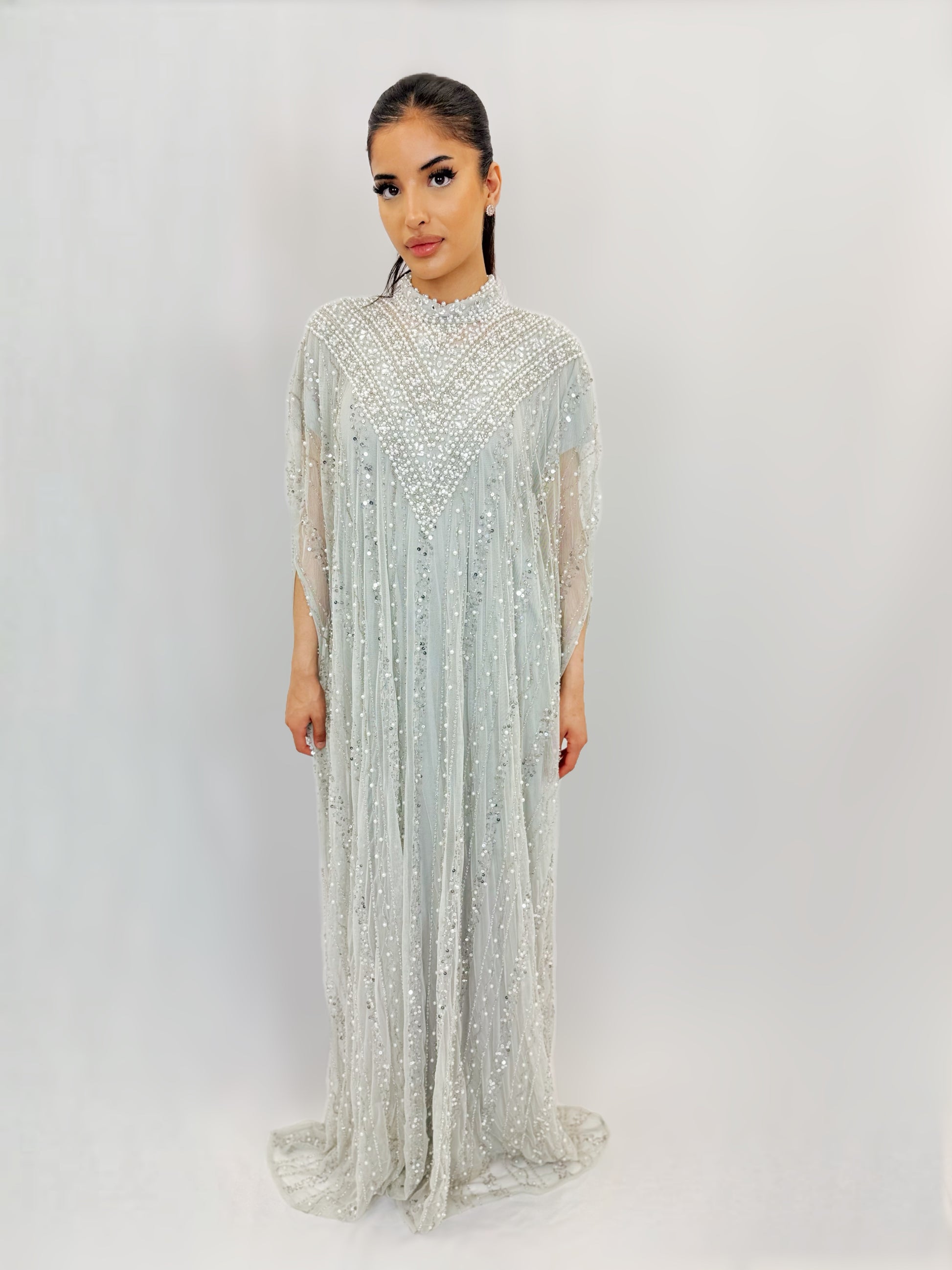 Embellished Blue Cape for Women - Evening Wear | Hishma Embellished Blue Cape for Women - Evening Wear | Hishma
