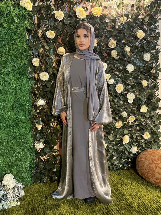 Aaliyah Charcoal Abaya | Charcoal Aaliyah Abaya | Hishma