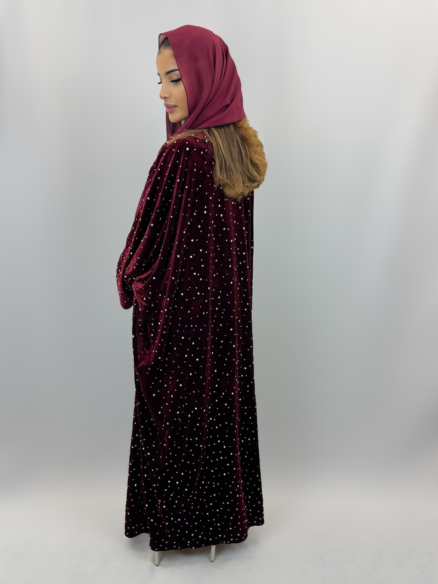 The Nora 2.0 Abaya (Maroon)
