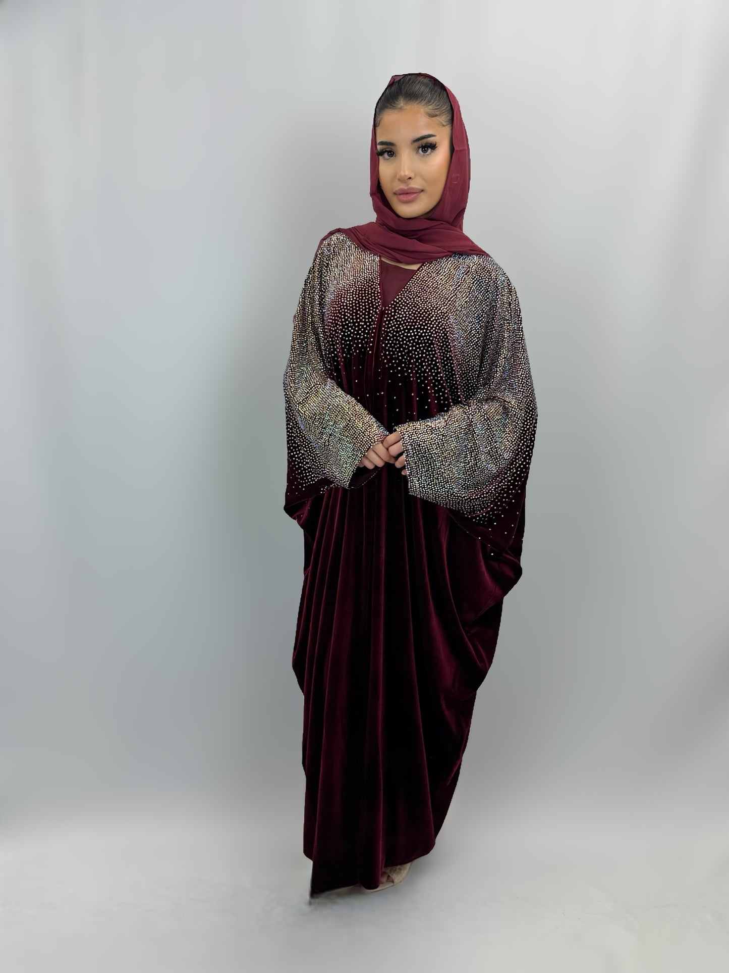 The Nora Abaya Maroon
