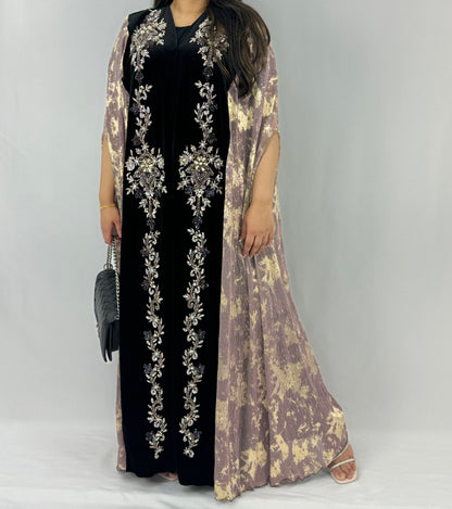 Khaleeji Black Abaya | Khaleeji Abaya | Hishma