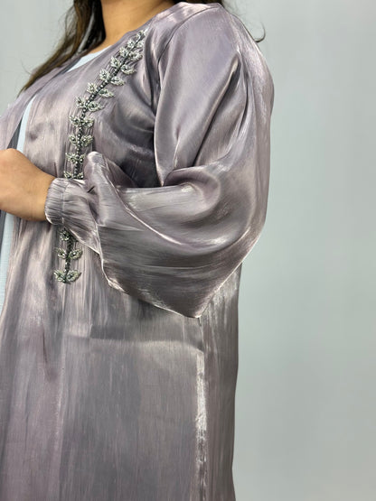 The Husniya Abaya (Lilac-Grey)