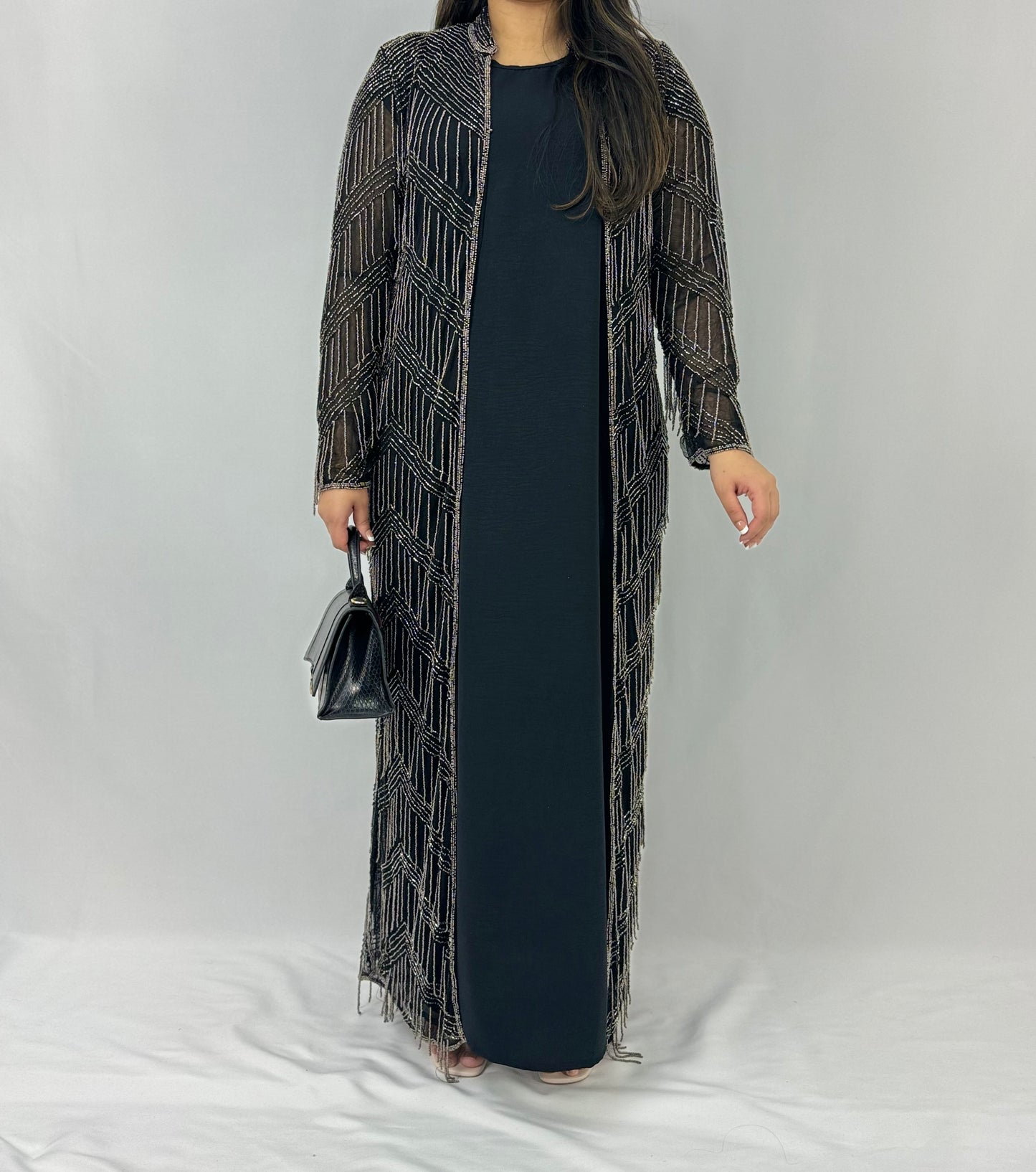 The Wajiha Abaya (black/silver)