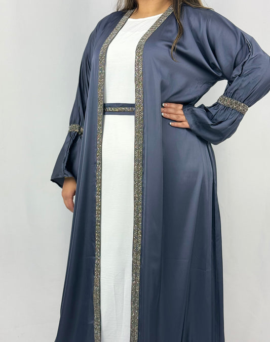 Haifa Slate Grey Abaya | Slate Grey Abaya | Hishma