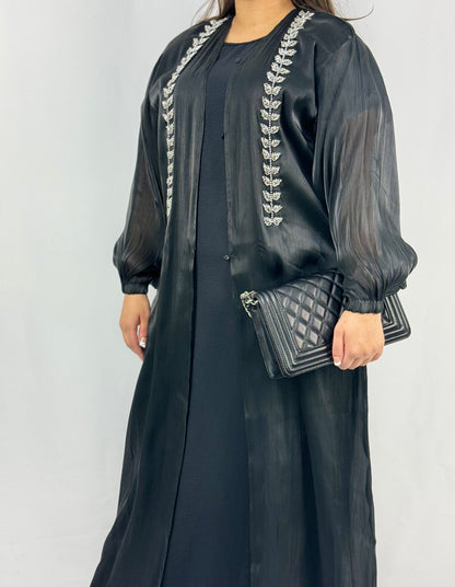 The Husniya Abaya (Charcoal)