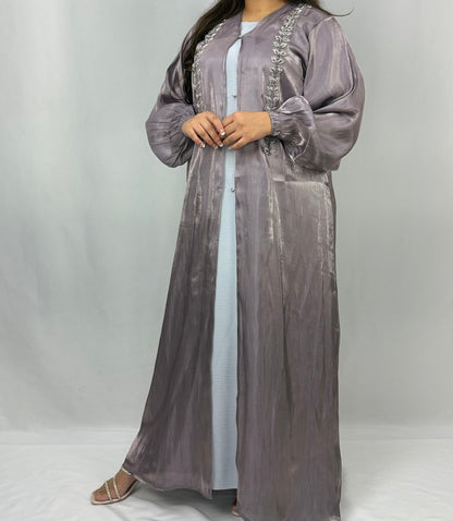 The Husniya Abaya (Lilac-Grey)