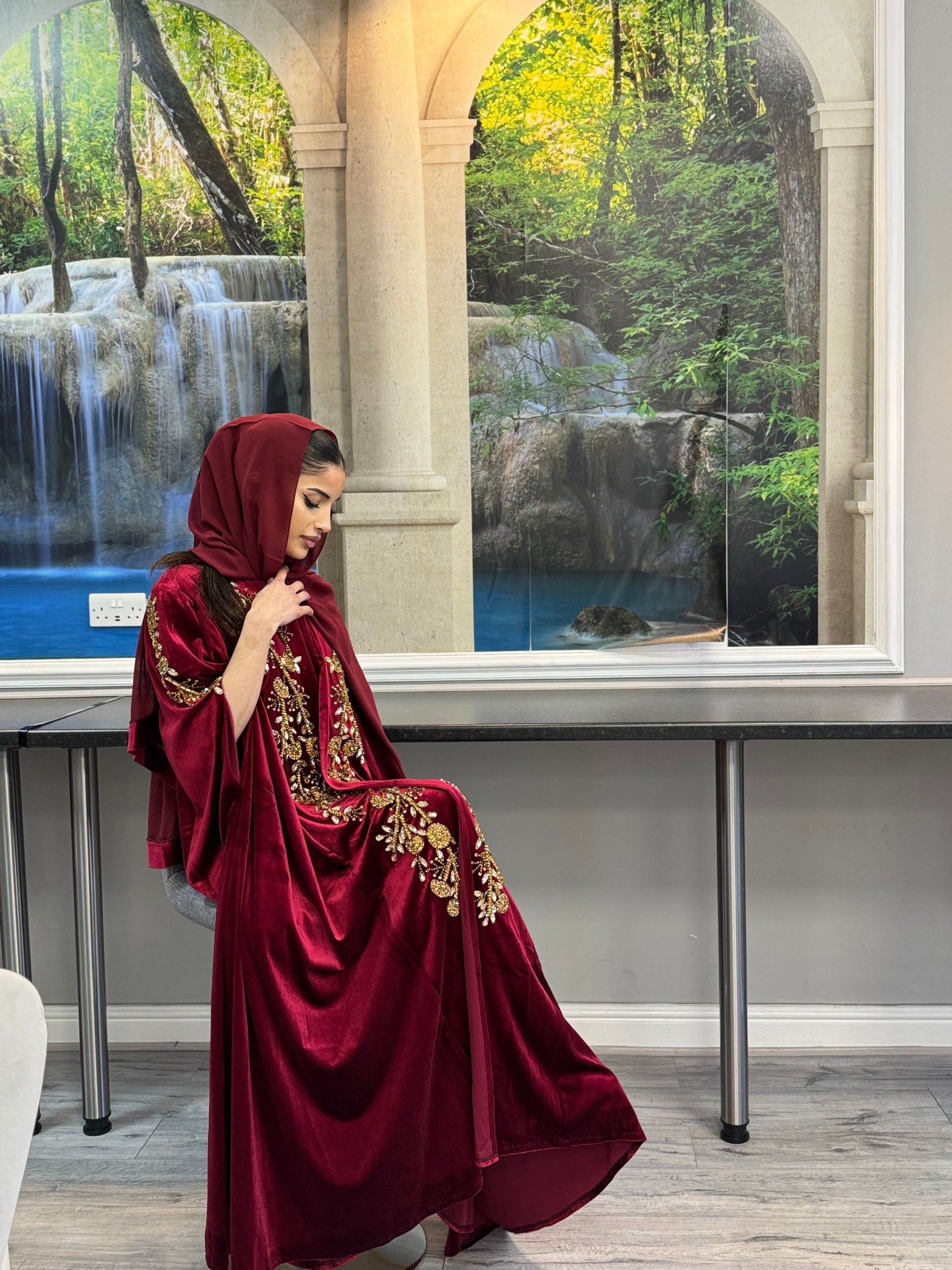 Flowy Khaleeji Abaya Gown | Occasion Ready Attire | Hishma