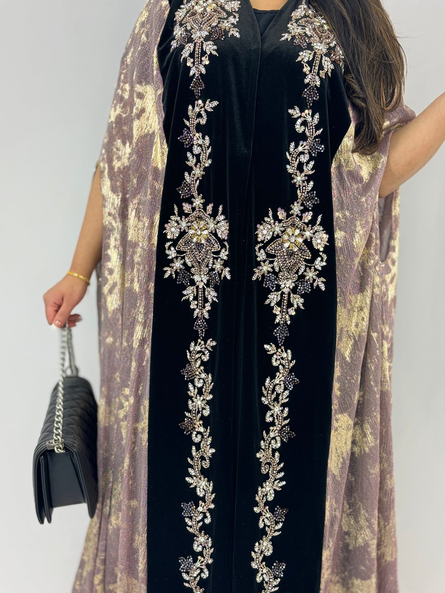 Khaleeji Black Abaya | Khaleeji Abaya | Hishma