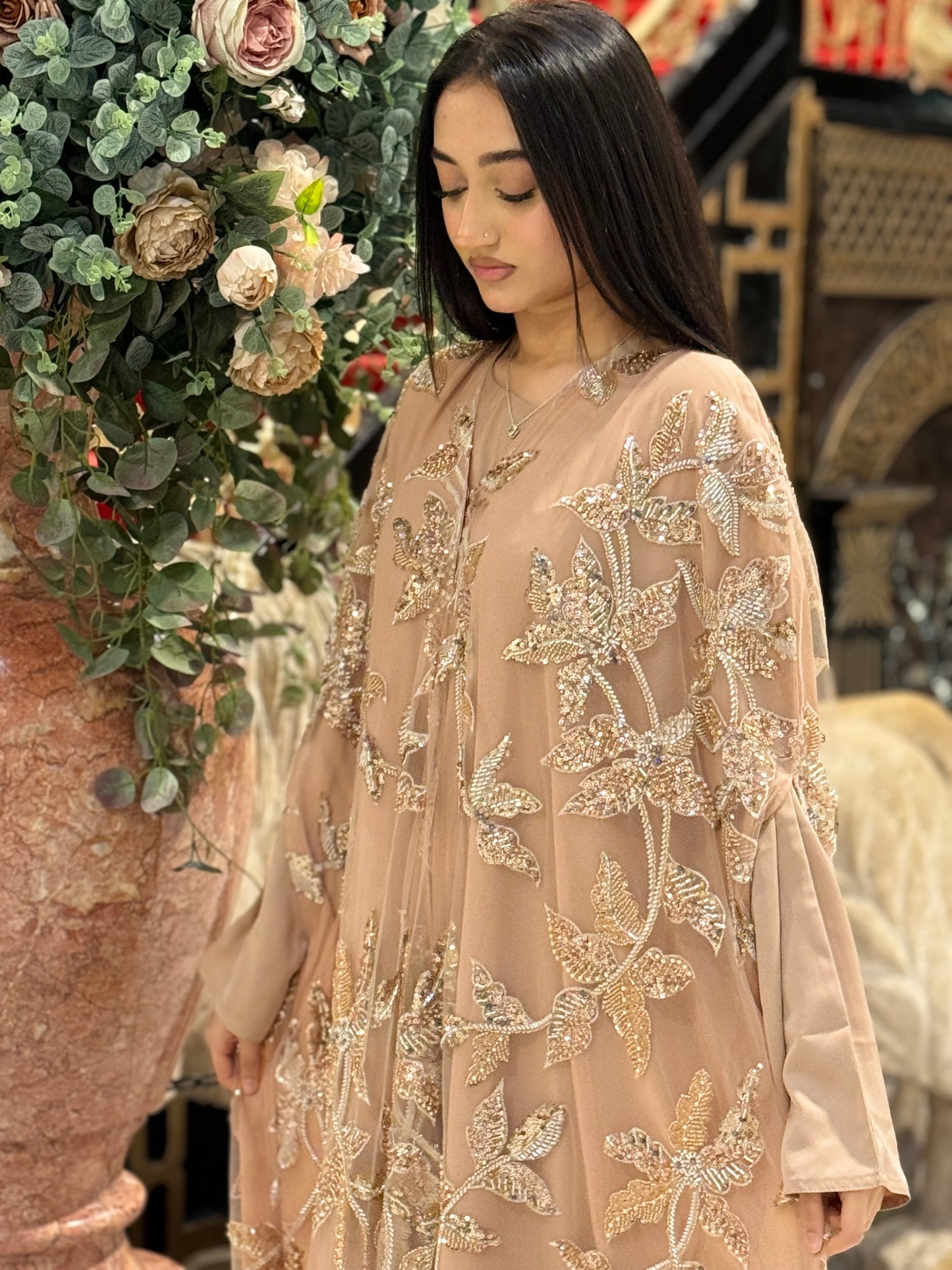 The Aroosa Abaya (Caramel Beige)