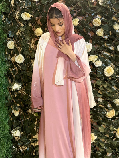 Kainat Mauve Pink Abaya | Mauve Pink Kainat Abaya | Hishma